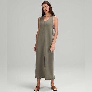 Lululemon‎ Ease of it All Long Tank Softstreme Midi Dress, Grey Sage, Size XS/S